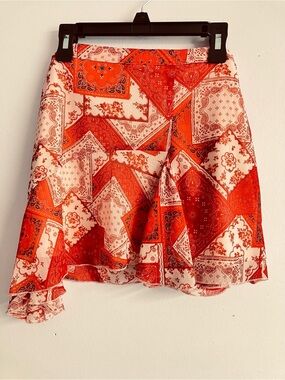 Women’s Asymmetric Flouncy Skirt, XXS/00, “Pink Coral”, NWT